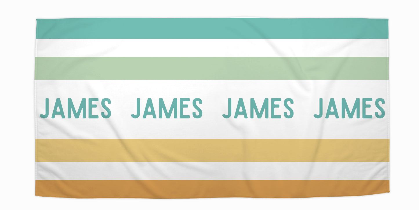 The Boys Retro Stripe Beach Towel