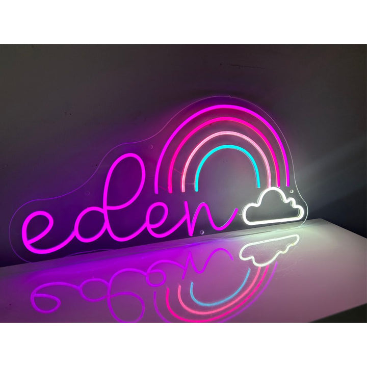 The Rainbow and Cloud Neon Sign