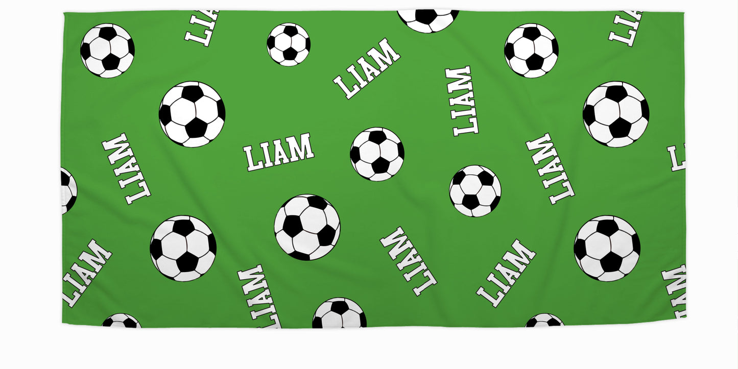 The Soccer Beach Towel