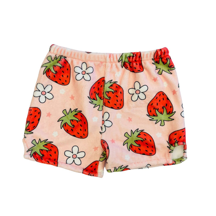 Strawberry Minky Pajama Shorts