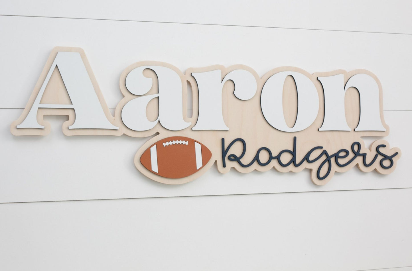 The Football Bubble Wood Sign