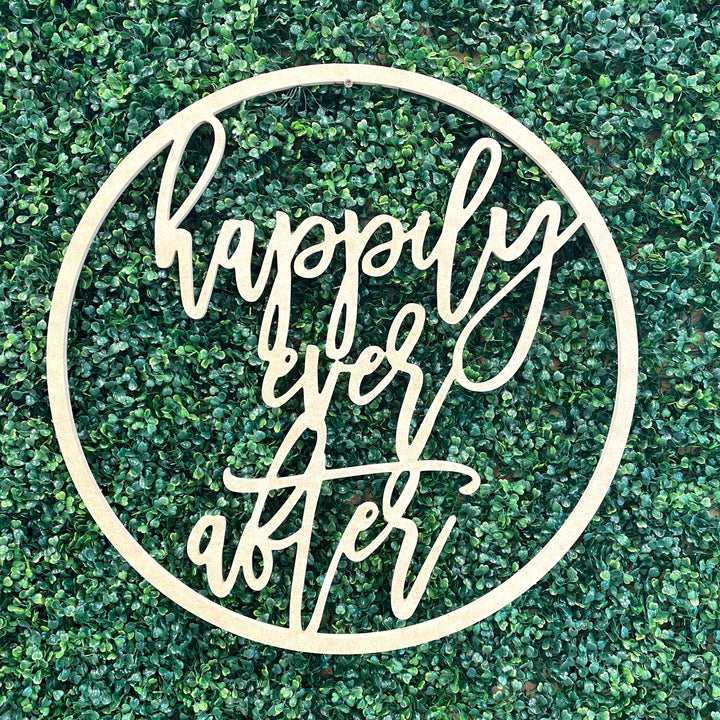 Happily Ever After Wood Sign