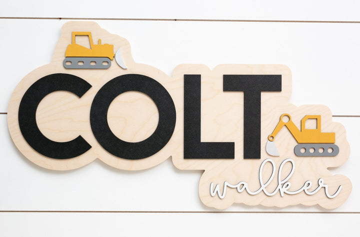 The Construction Wood Sign