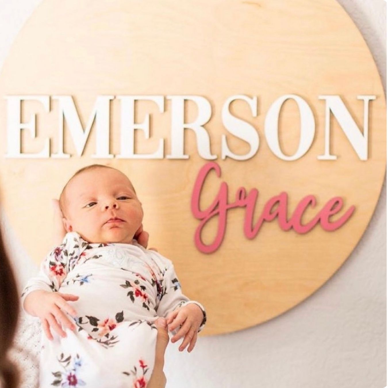 The Emerson Nursery Round Sign