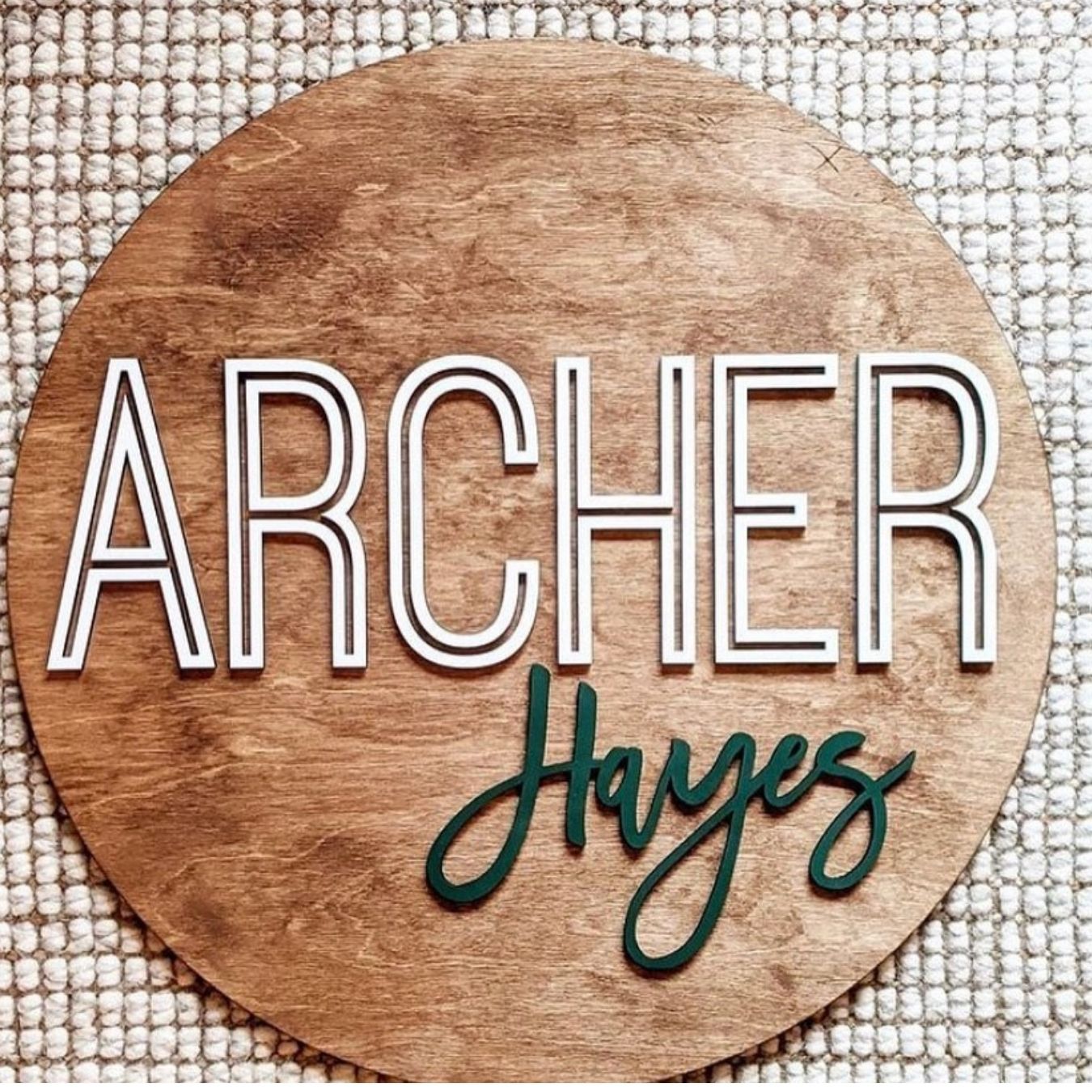 The Archer Nursery Round Sign